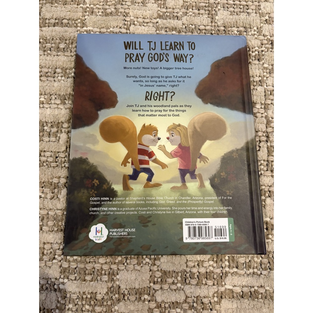In Jesus Name I Pray Costi Christyne Hinn TJ Squirrel Hardcover Children Book